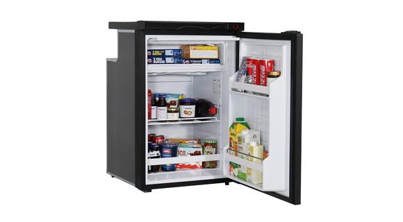 Techomey Frigo Camping Car, Réfrigérateur 12V 220V, Frigo Van Aménagé 12V  pour Camping, Caravane, Bateau, Chambre, 51L, Noir